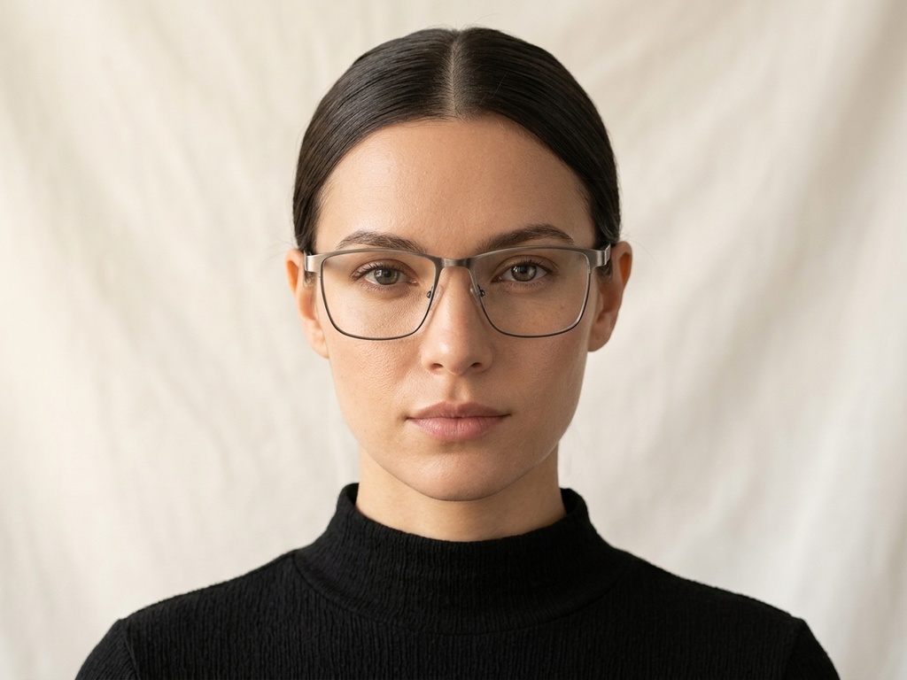 BS2425-0607_Silver_Rectangular_Metal_Glasses_corner-tryon_female