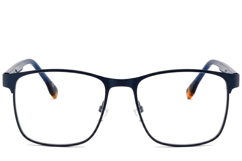 BS2425-0610_Blue_Rectangular_Metal_Glasses-front