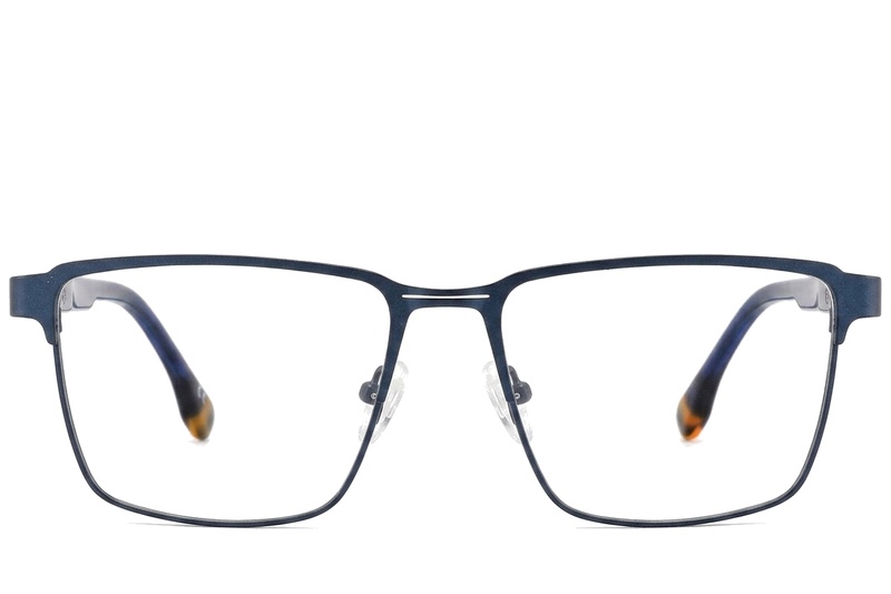 BS2425-0613_Blue_Rectangular_Metal_Glasses_corner-front