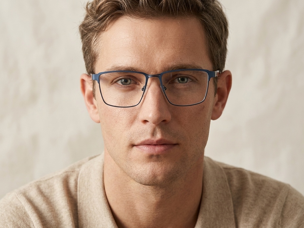 BS2425-0613_Blue_Rectangular_Metal_Glasses_corner-tryon_male