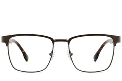 BS2425-0614_Brown_Rectangular_Metal_Glasses_corner-front