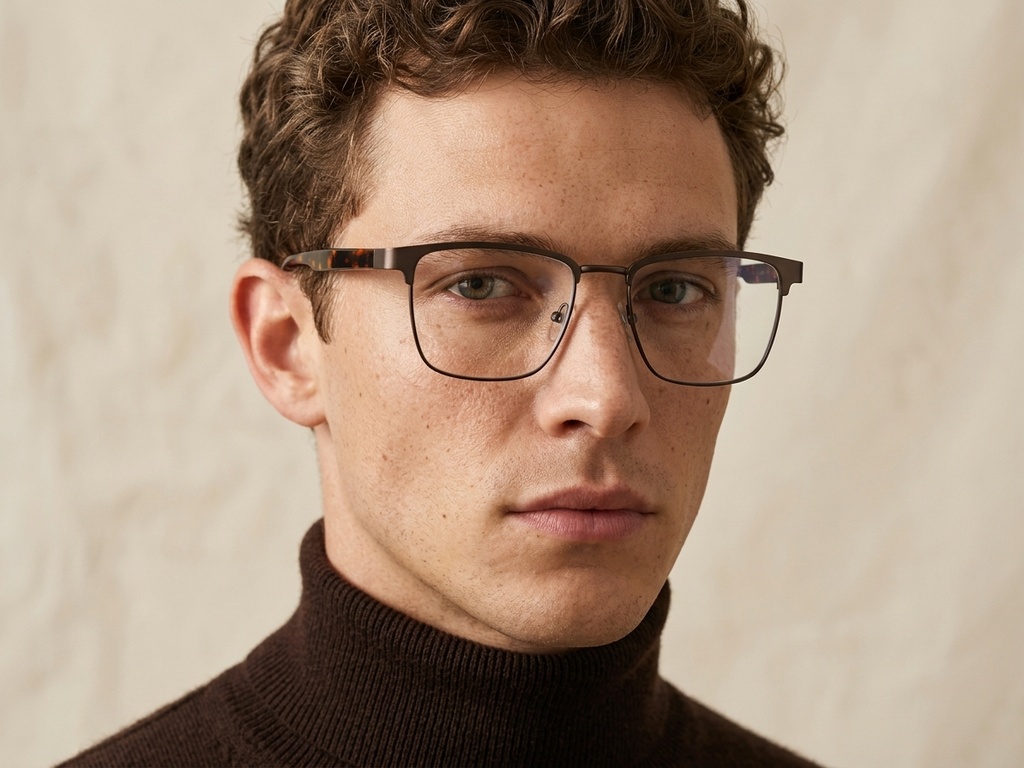 BS2425-0614_Brown_Rectangular_Metal_Glasses_corner-tryon_male