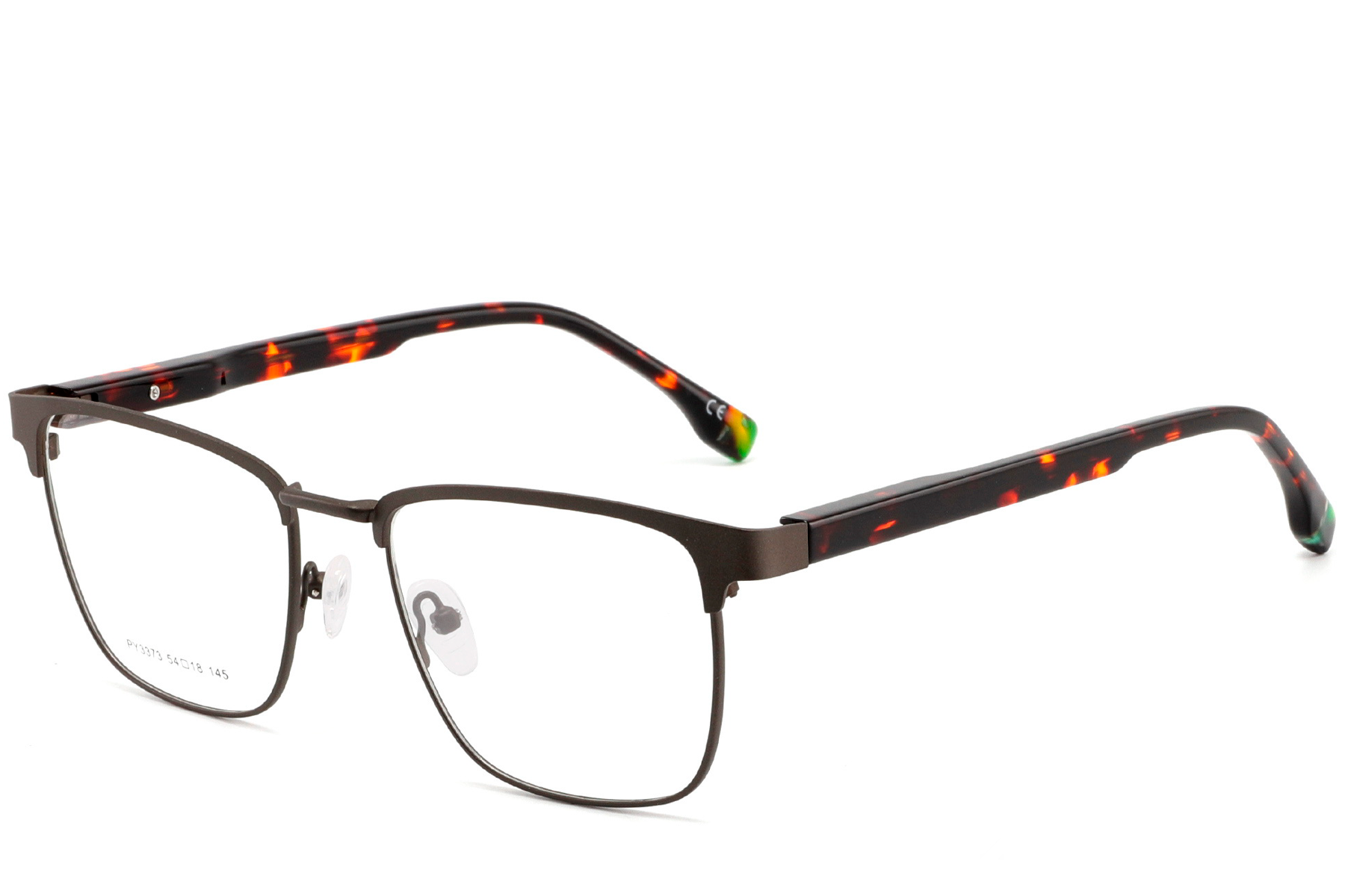 BS2425-0614_Brown_Rectangular_Metal_Glasses_corner