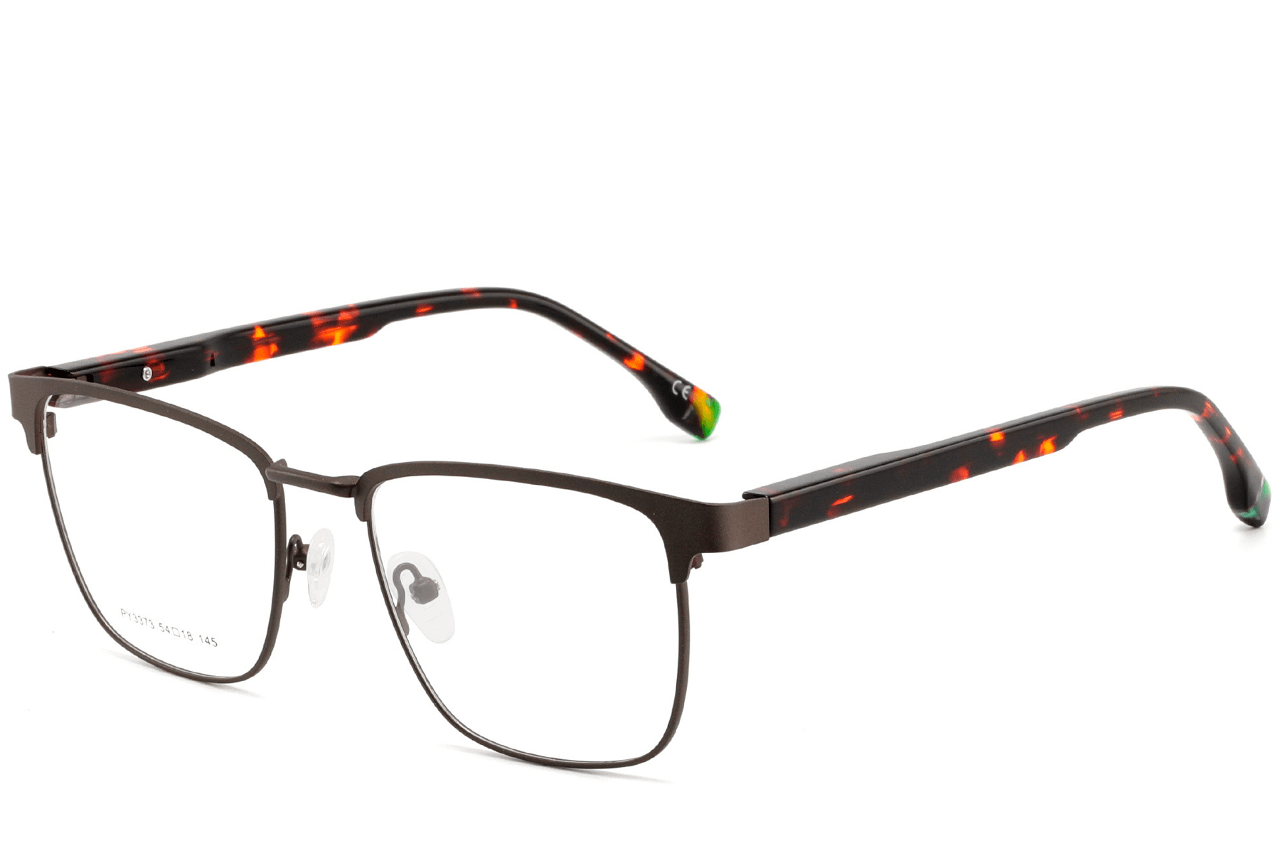 BS2425-0614_Brown_Rectangular_Metal_Glasses_corner