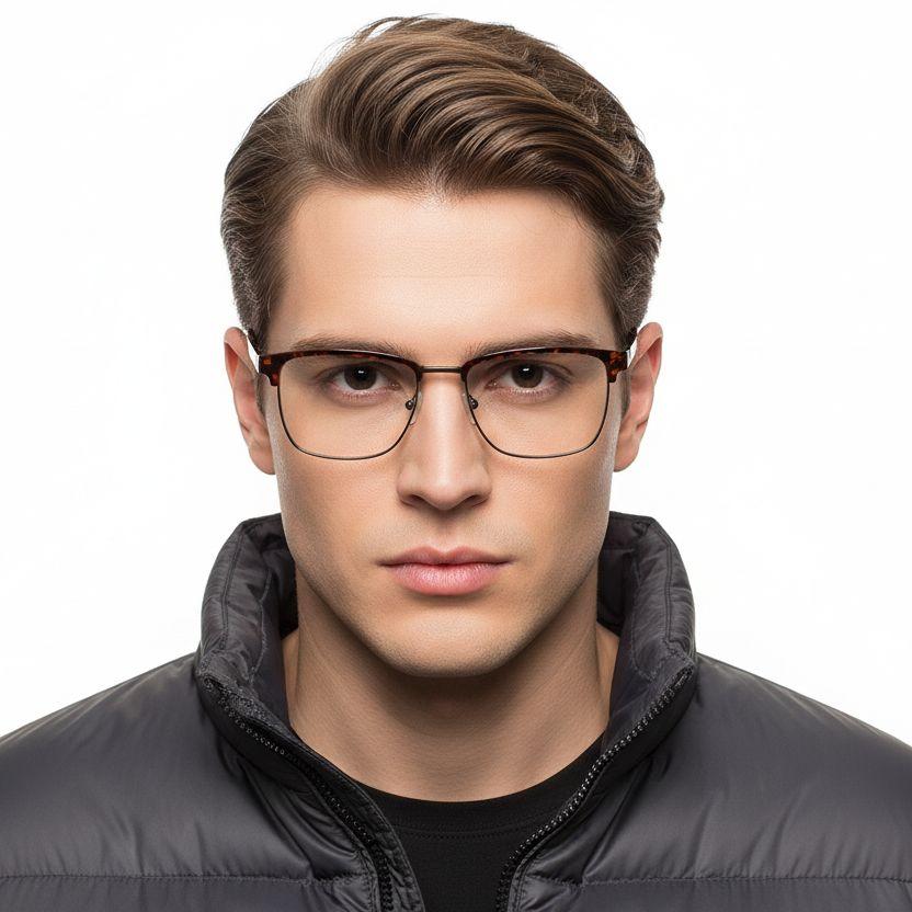 bs2425-0614_brown_rectangular_metal_glasses_model