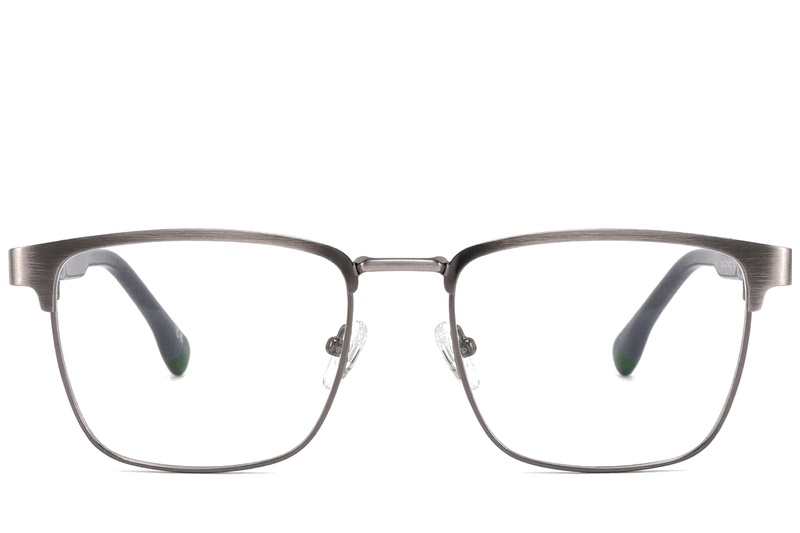 BS2425-0615_Silver_Rectangular_Metal_Glasses_corner-front