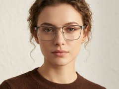 BS2425-0615_Silver_Rectangular_Metal_Glasses_corner-tryon_female