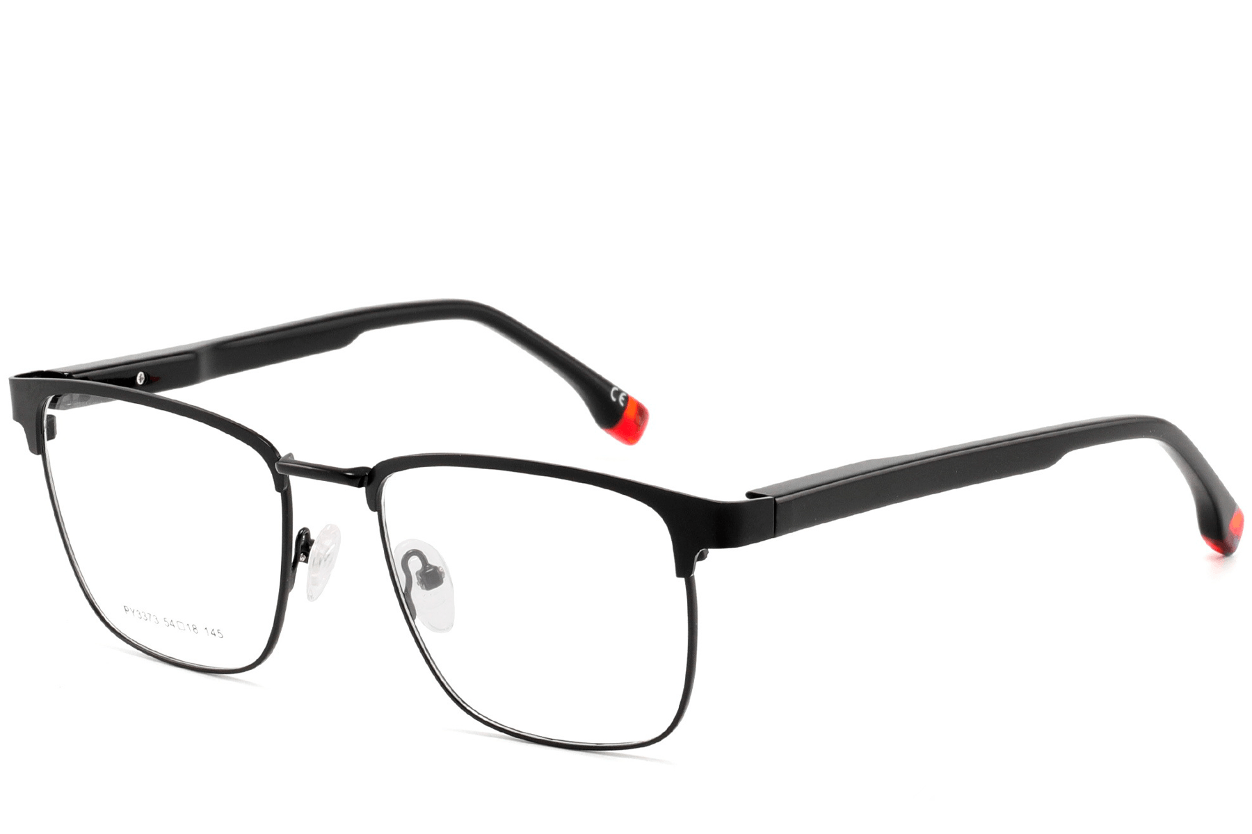 BS2425-0616_Black_Rectangular_Metal_Glasses_corner