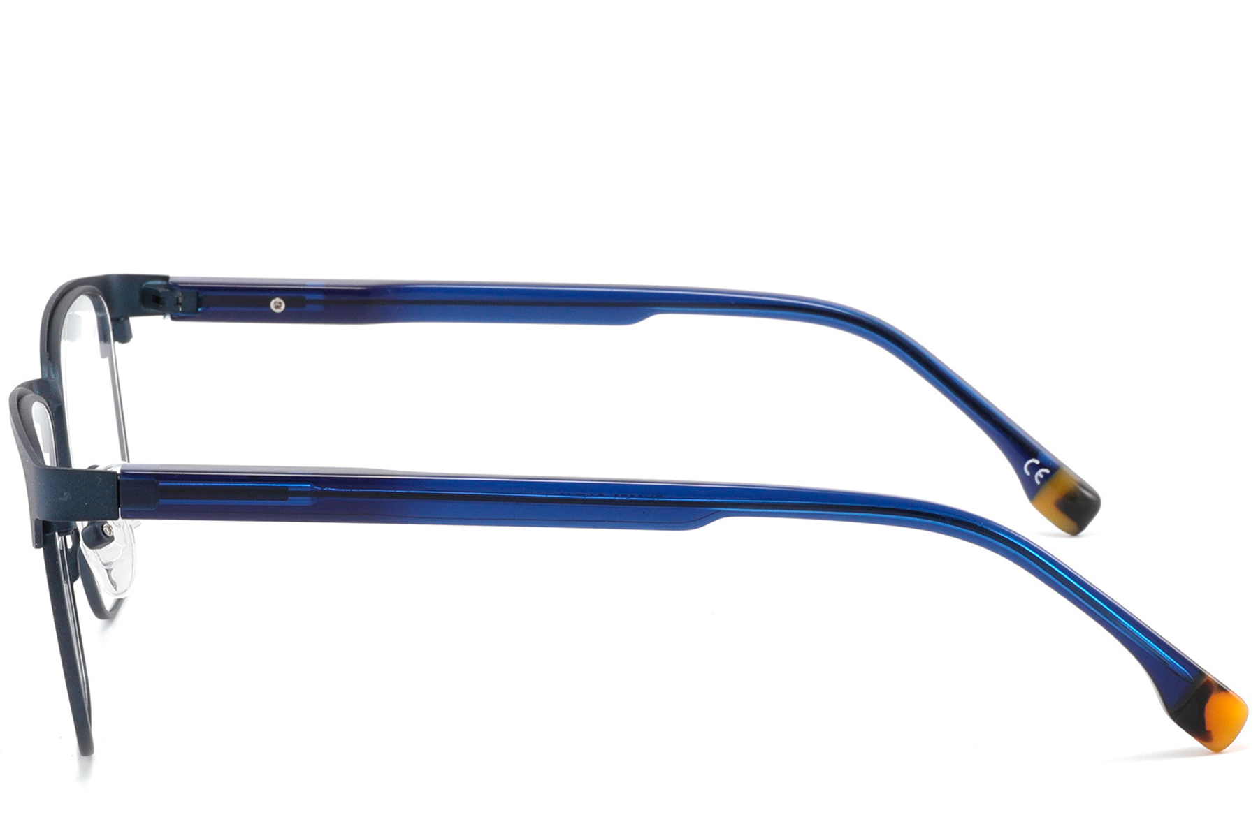 BS2425-0618_Blue_Rectangular_Metal_Glasses_side