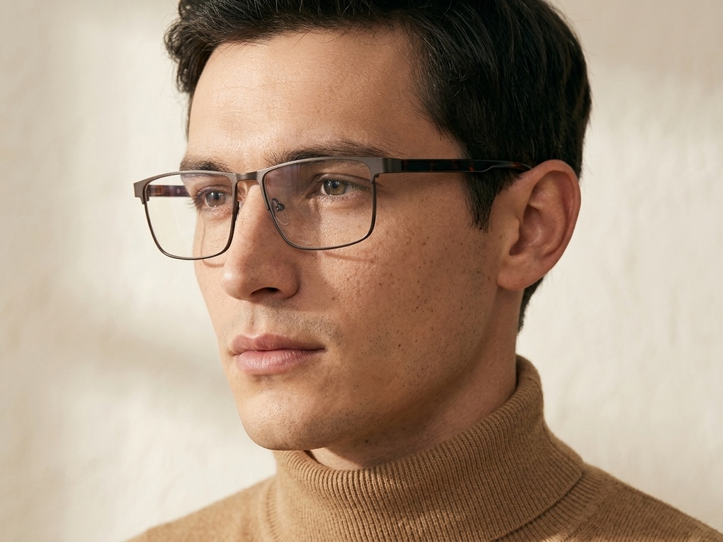 BS2425-0619_Brown_Rectangular_Metal_Glasses_corner-tryon_male