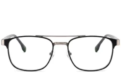 BS2425-0620_Silver_Rectangular_Metal_Glasses-front