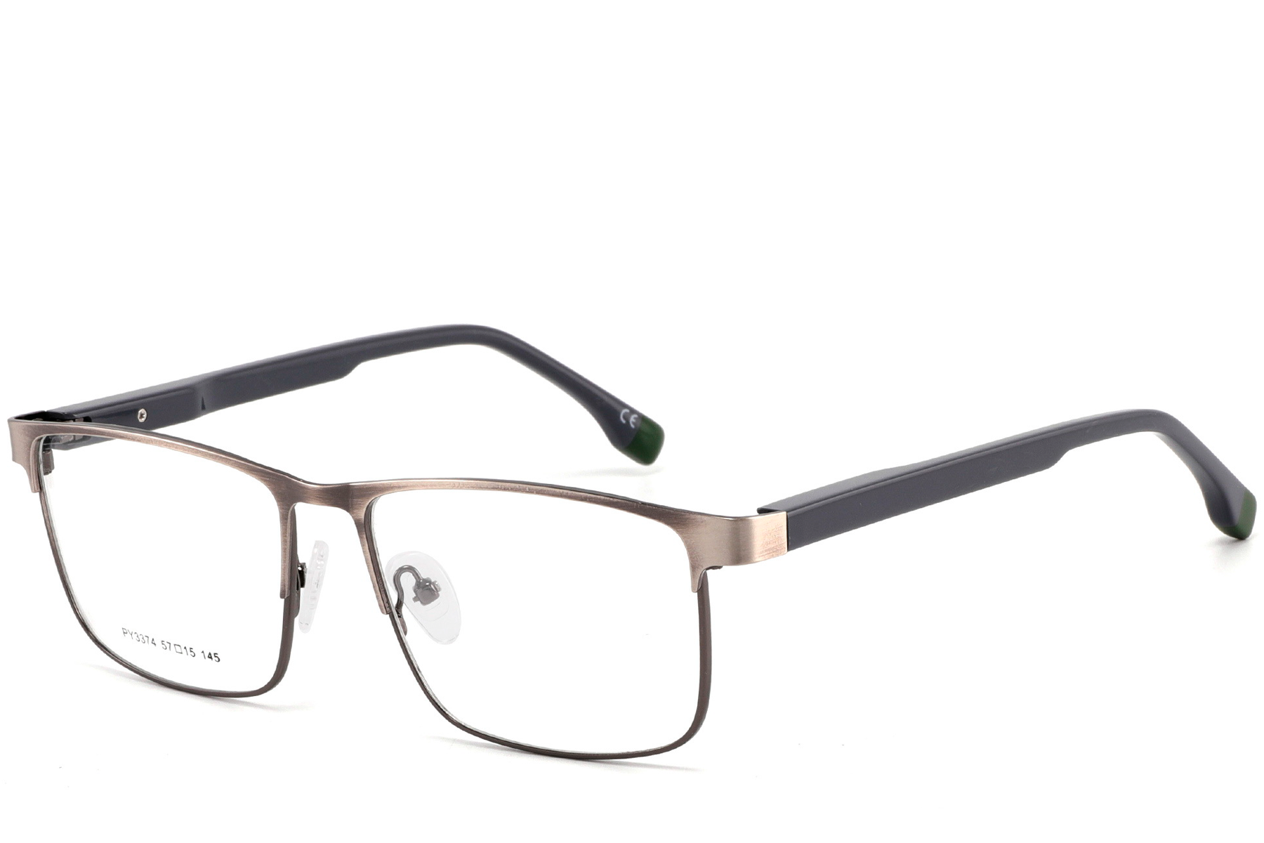 Rectangular Silver Metal Glasses #BS2425-0620