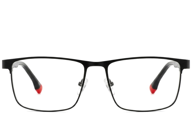BS2425-0621_Black_Rectangular_Metal_Glasses_corner-front