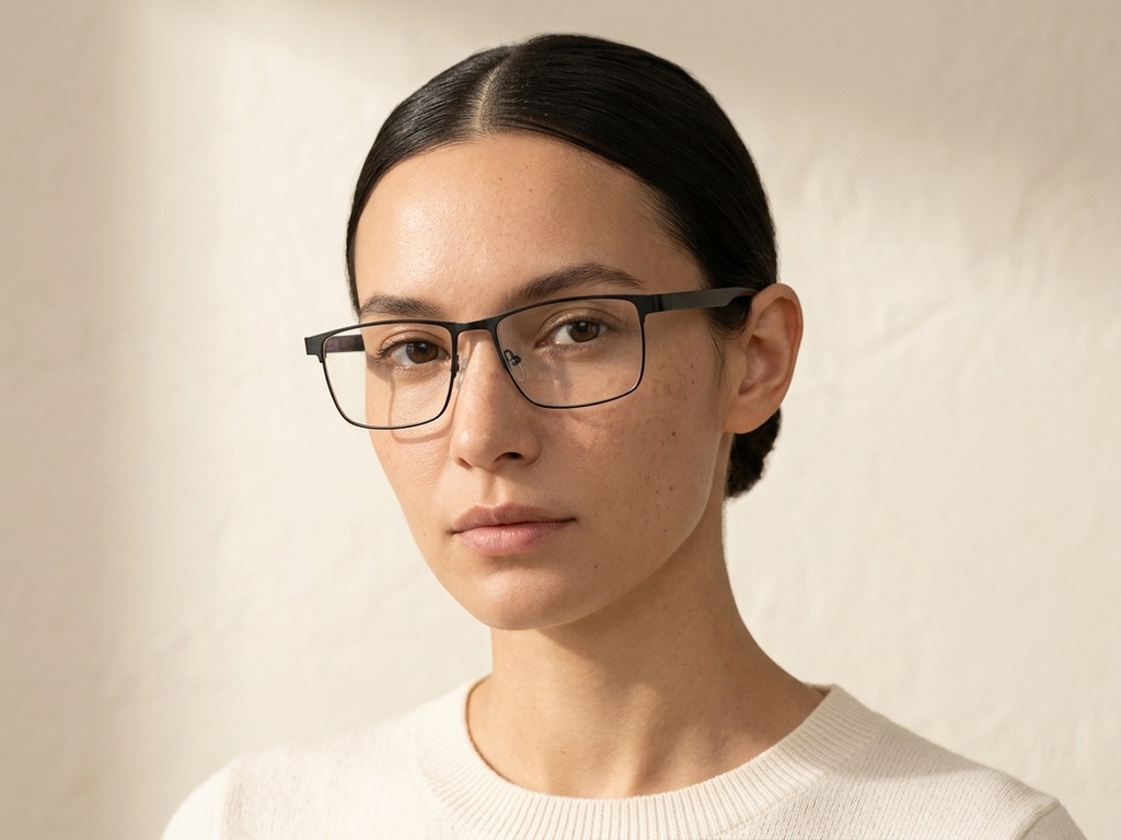 BS2425-0621_Black_Rectangular_Metal_Glasses_corner-tryon_female