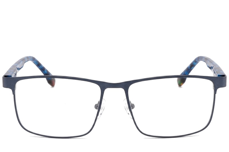 BS2425-0622_Blue_Rectangular_Metal_Glasses_corner-front