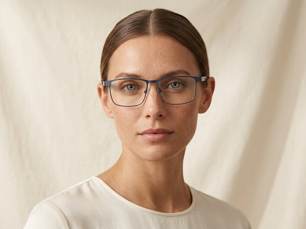 BS2425-0622_Blue_Rectangular_Metal_Glasses_corner-tryon_female
