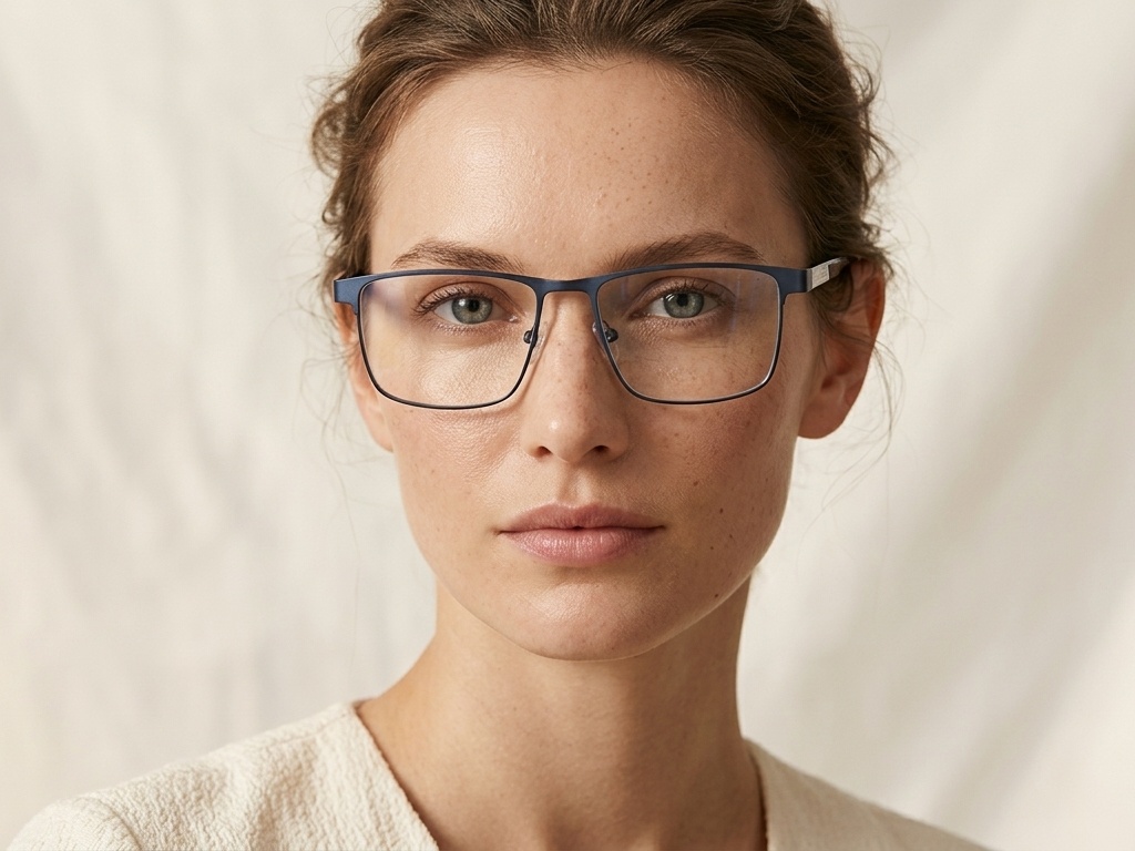 BS2425-0623_Blue_Rectangular_Metal_Glasses_corner-tryon_female