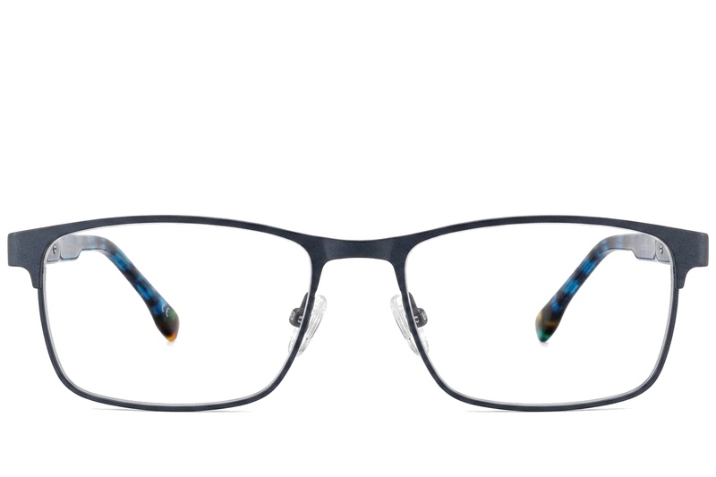 BS2425-0627_Blue_Rectangular_Metal_Glasses-front