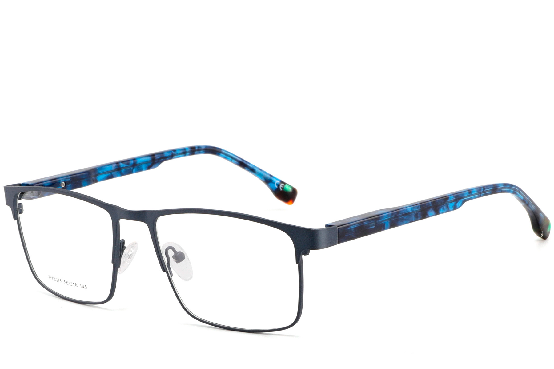 BS2425-0627_Blue_Rectangular_Metal_Glasses