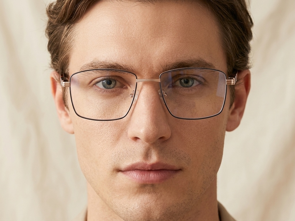 BS2425-0629_Golden_Rectangular_Metal_Glasses-tryon_male