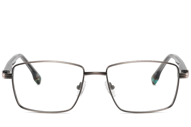 BS2425-0633_Grey_Rectangular_Metal_Glasses_corner-front