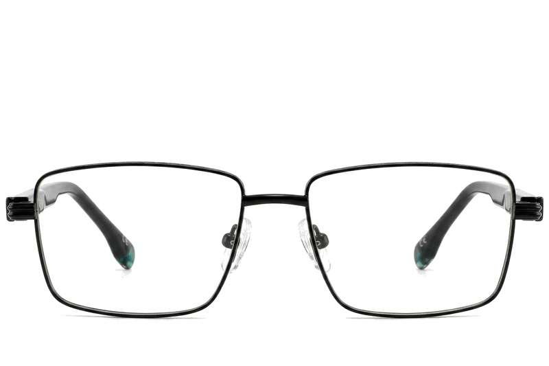 BS2425-0636_Black_Rectangular_Metal_Glasses_corner-front