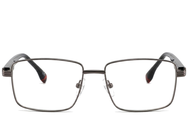 BS2425-0637_Grey_Rectangular_Metal_Glasses_corner-front