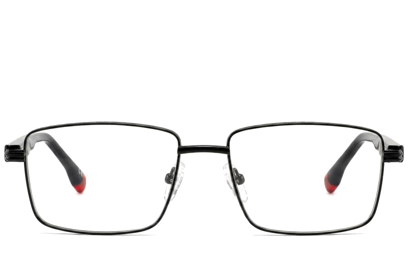 BS2425-0638_Black_Rectangular_Metal_Glasses_corner-front