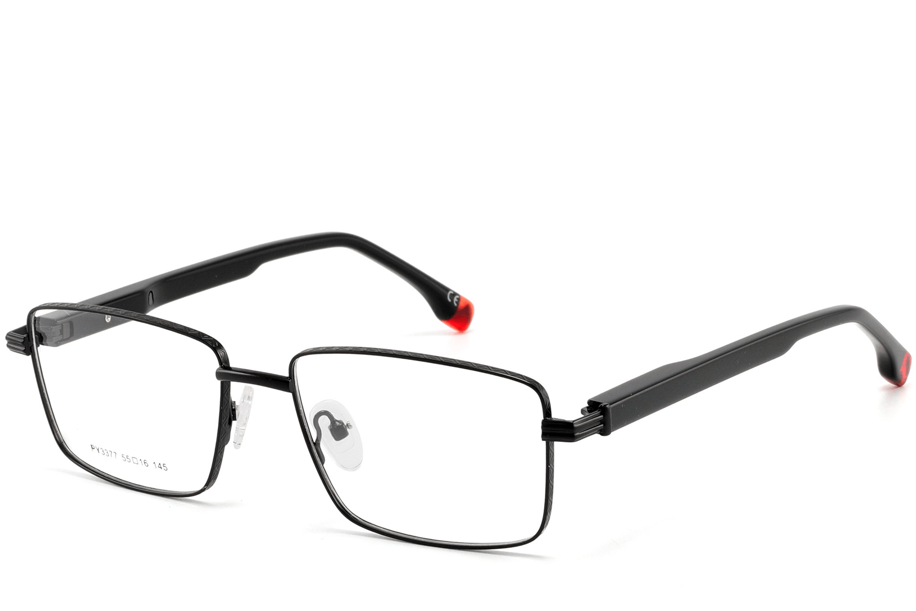 BS2425-0638_Black_Rectangular_Metal_Glasses_corner