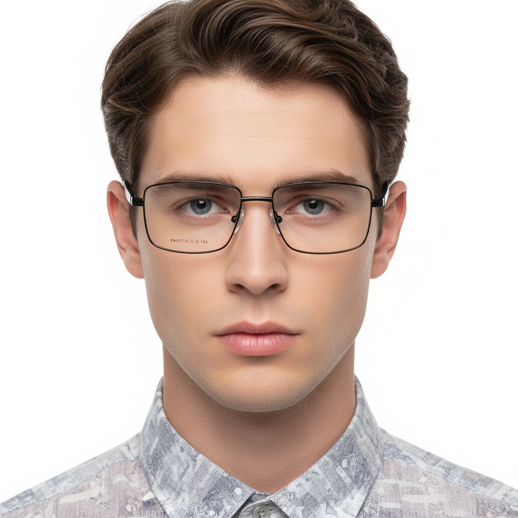 bs2425-0638_black_rectangular_metal_glasses_model