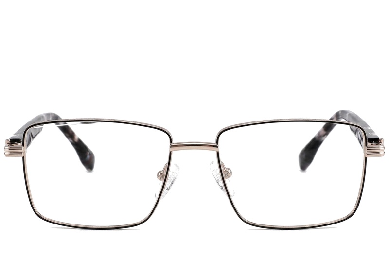 BS2425-0640_Golden_Rectangular_Metal_Glasses_corner-front