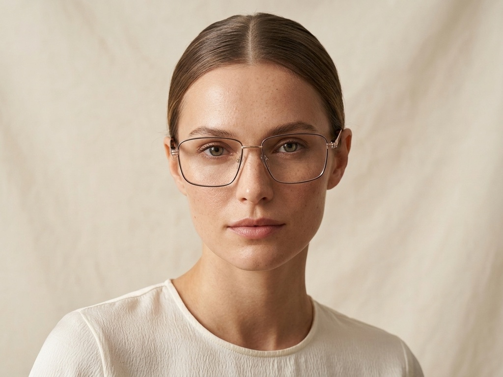 BS2425-0641_Golden_Rectangular_Metal_Glasses_corner-tryon_female