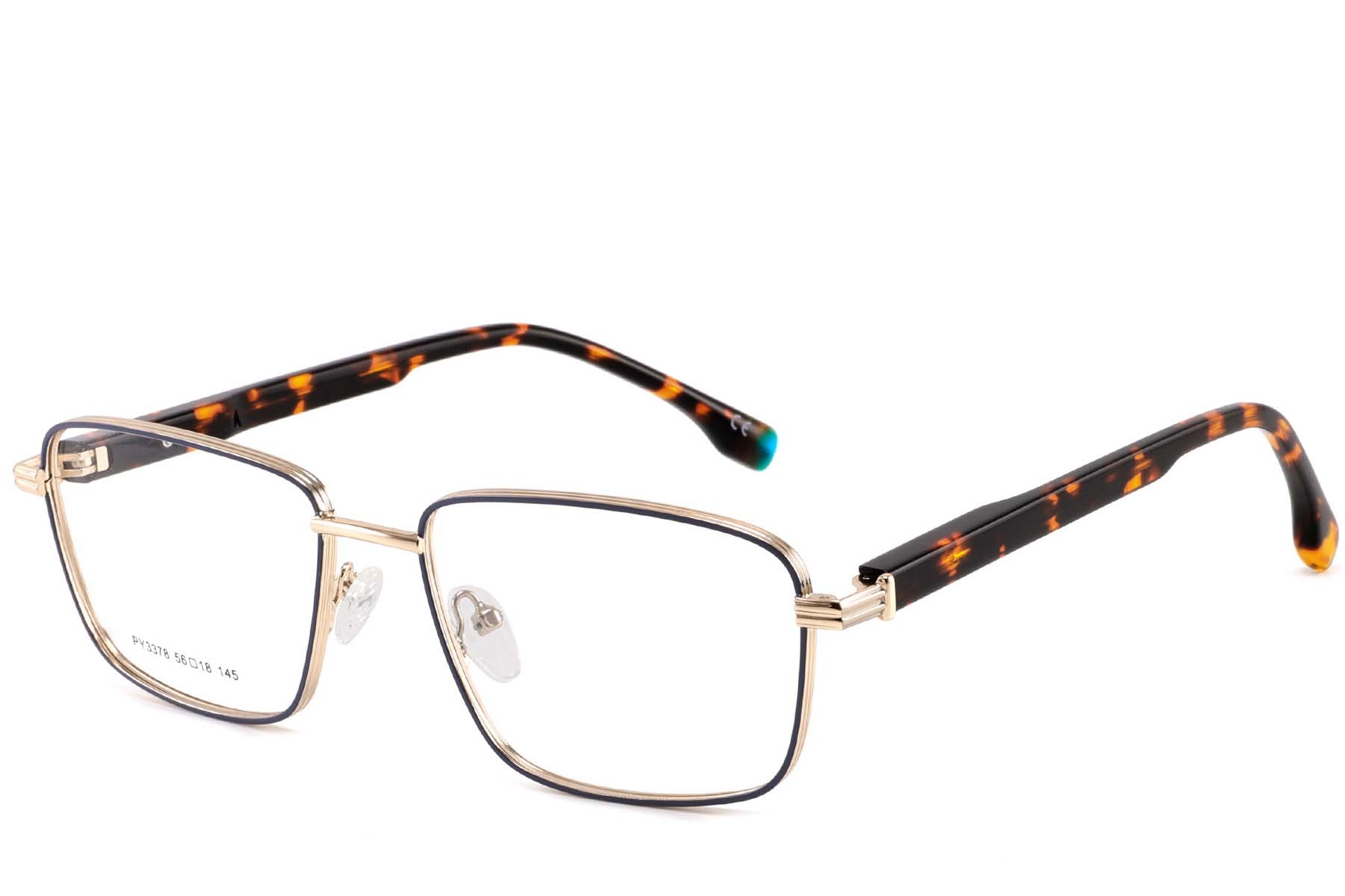 BS2425-0641_Golden_Rectangular_Metal_Glasses_corner