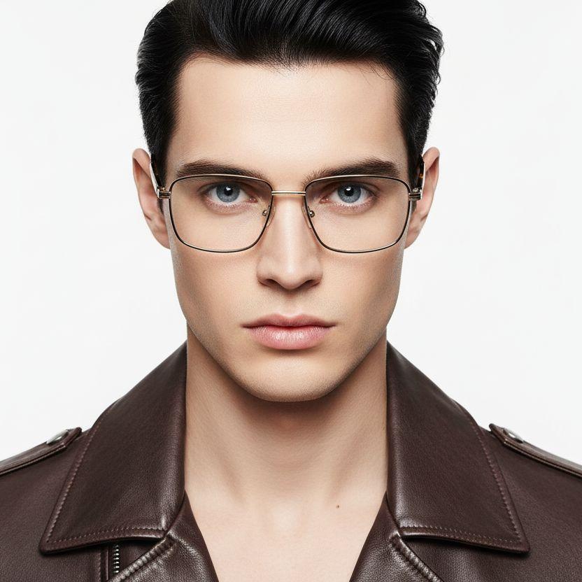 bs2425-0641_golden_rectangular_metal_glasses_model