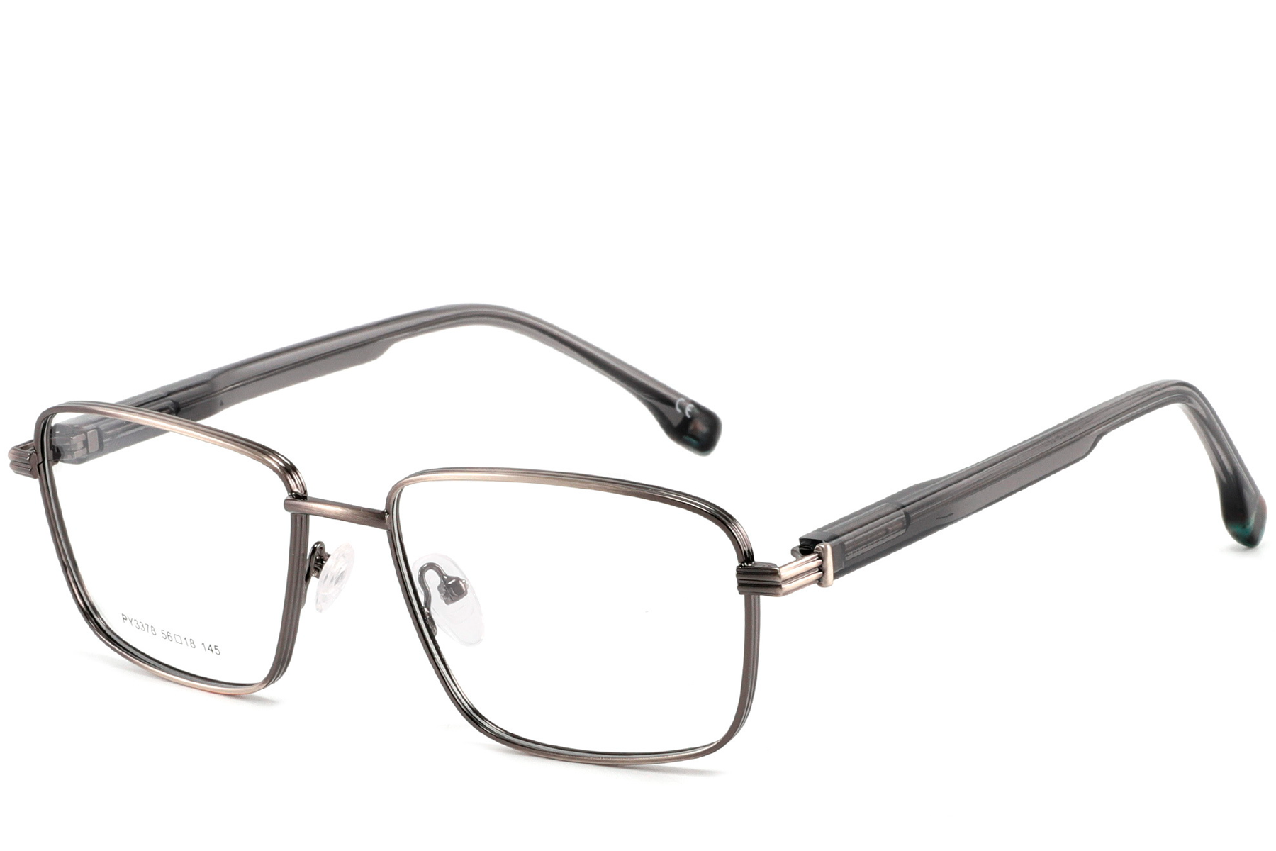 BS2425-0645_Grey_Rectangular_Metal_Glasses_corner
