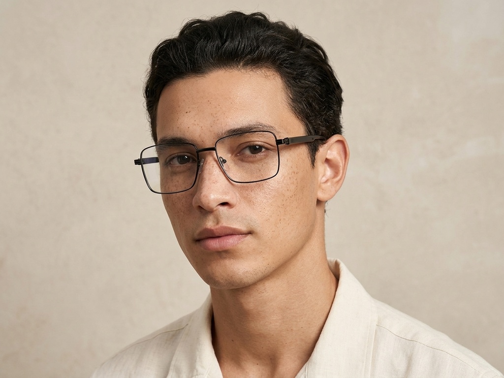 BS2425-0648_Black_Rectangular_Metal_Glasses_corner-tryon_male