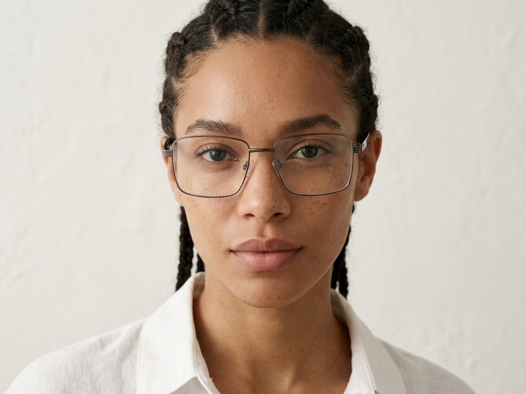 BS2425-0649_Grey_Rectangular_Metal_Glasses-tryon_female