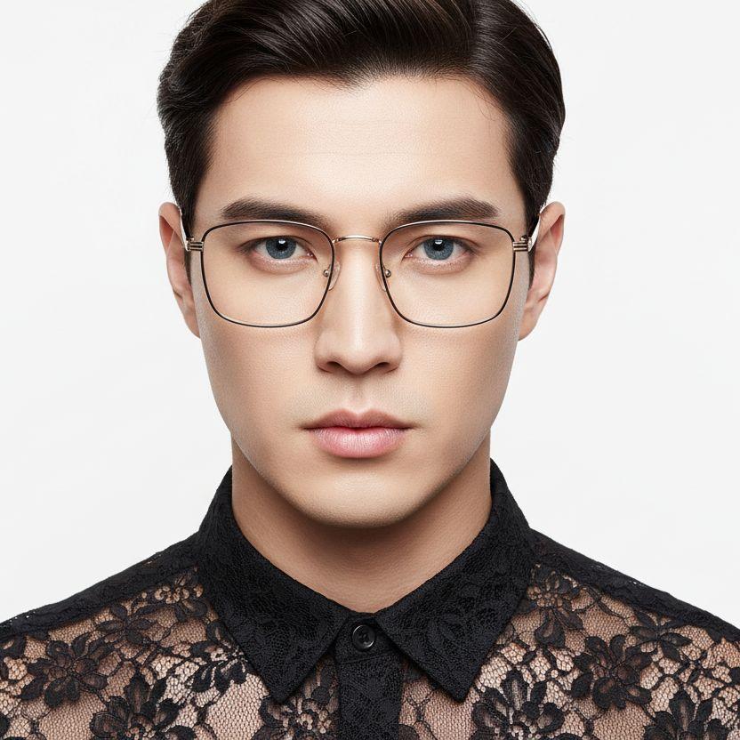 bs2425-0653_golden_rectangular_metal_glasses_model