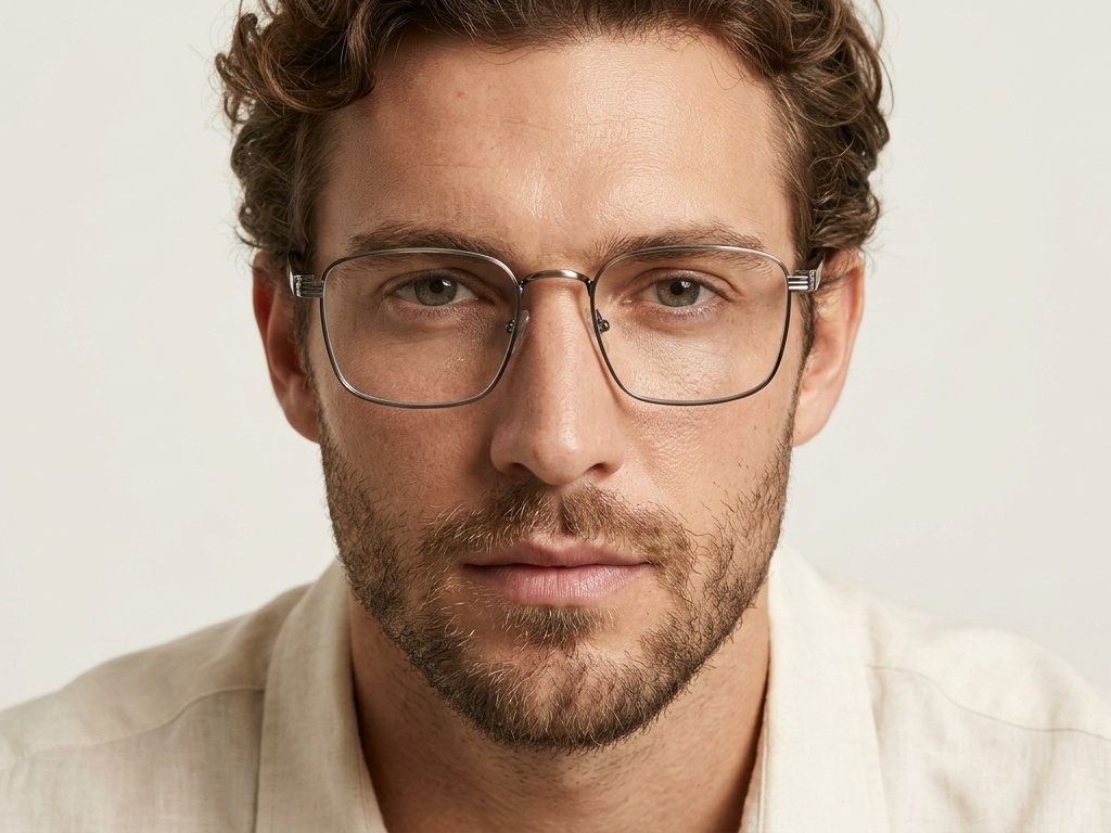 BS2425-0657_Grey_Rectangular_Metal_Glasses-tryon_male