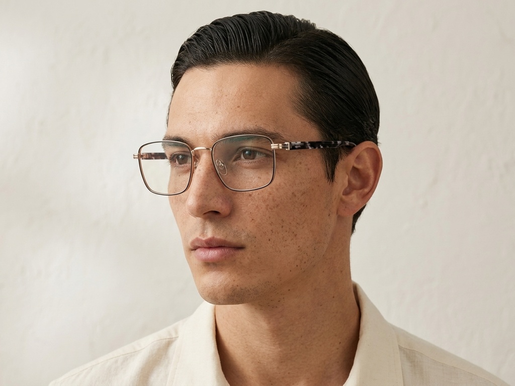 BS2425-0658_Golden_Rectangular_Metal_Glasses_corner-tryon_male