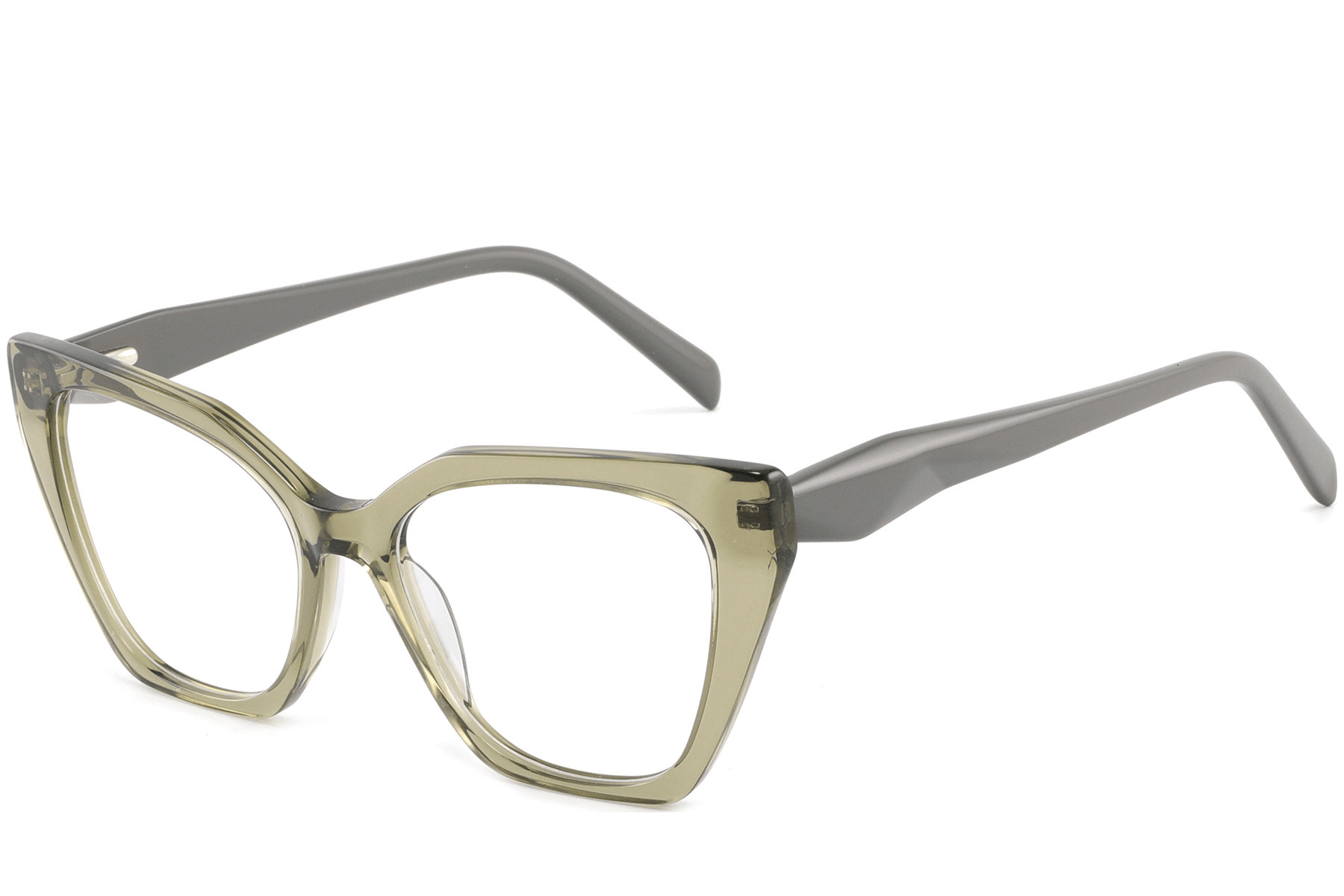 Lunettes en acétate vert papillon #BS2425-0708
