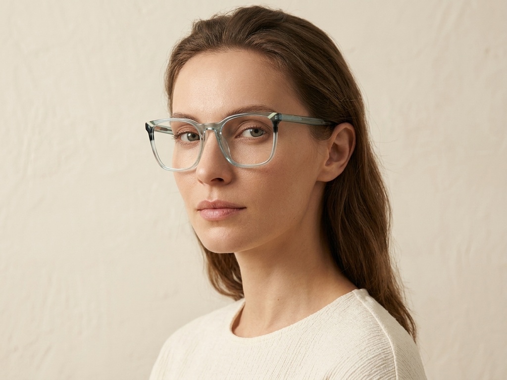 BS2425-0763_Green_Rectangular_Acetate_Glasses_corner-tryon_female