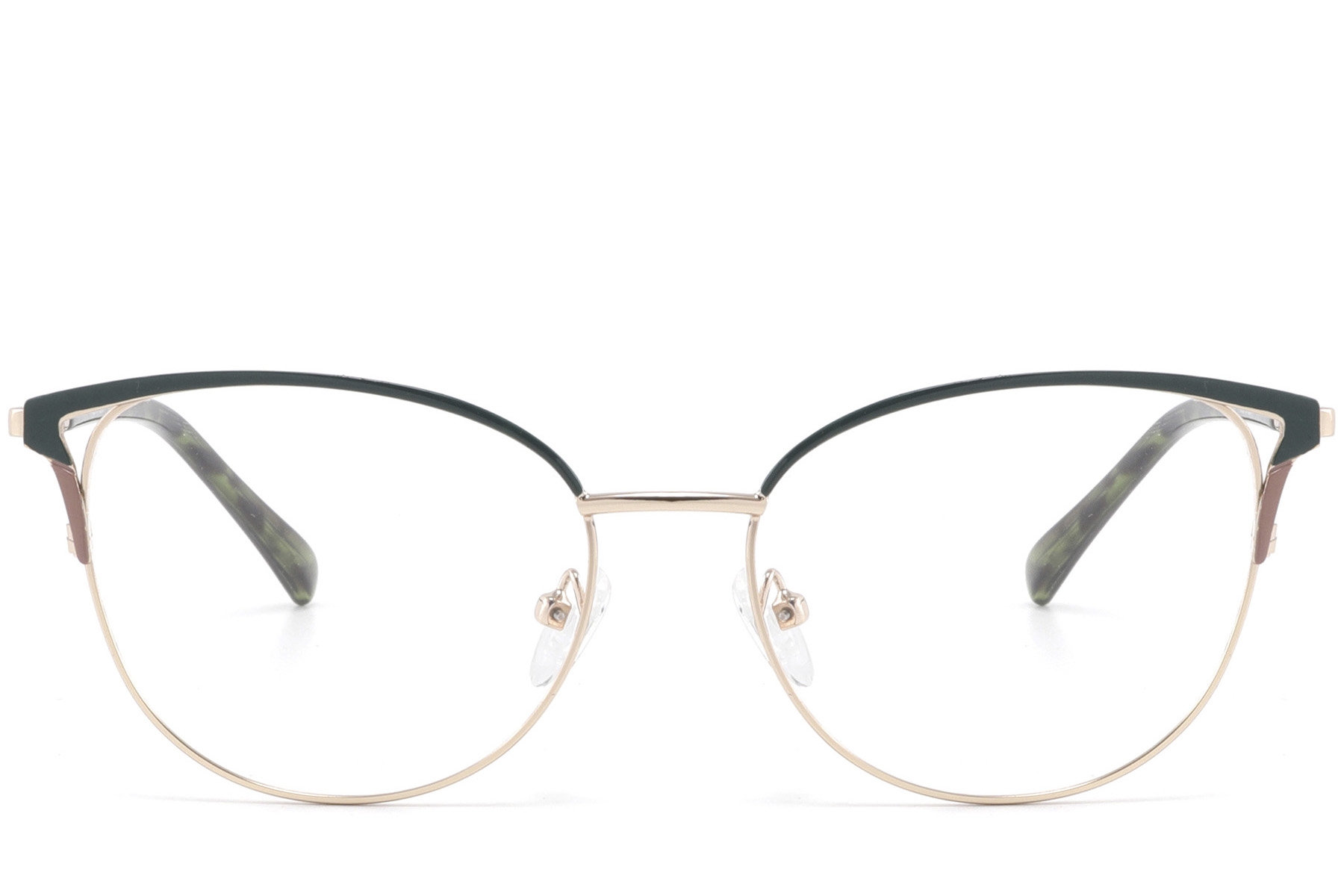 BS2425-0805_Green_Butterfly_Metal_Glasses_front