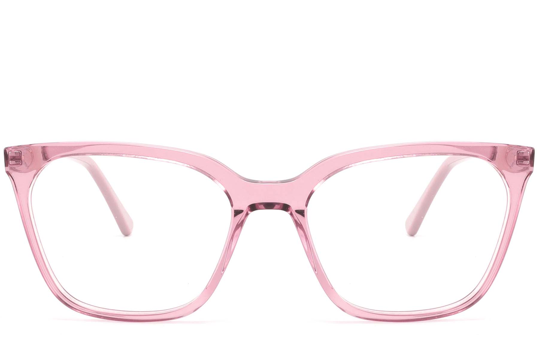 BS2425-0926_Pink_Rectangular_Acetate_Glasses_front