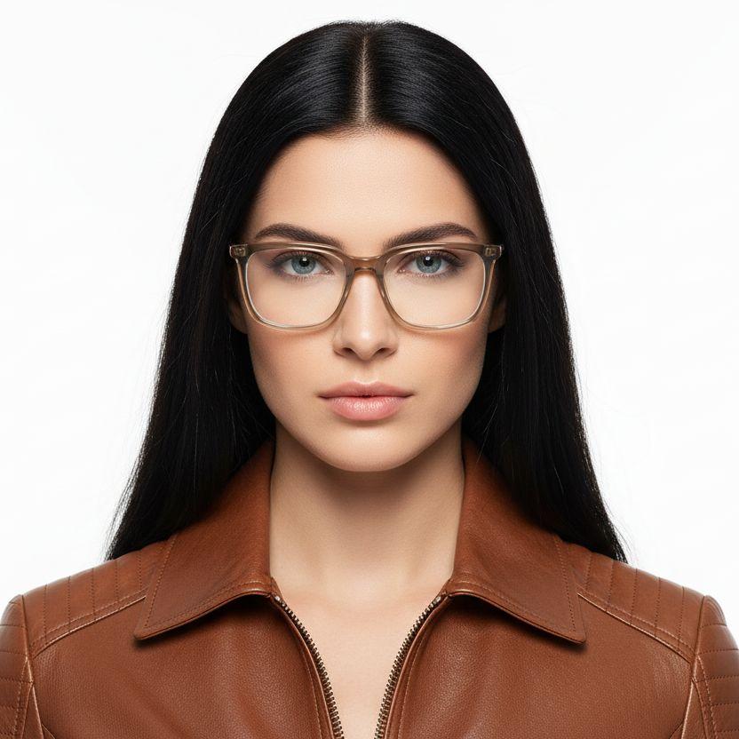 bs2425-0956_brown_rectangular_acetate_glasses_front_model