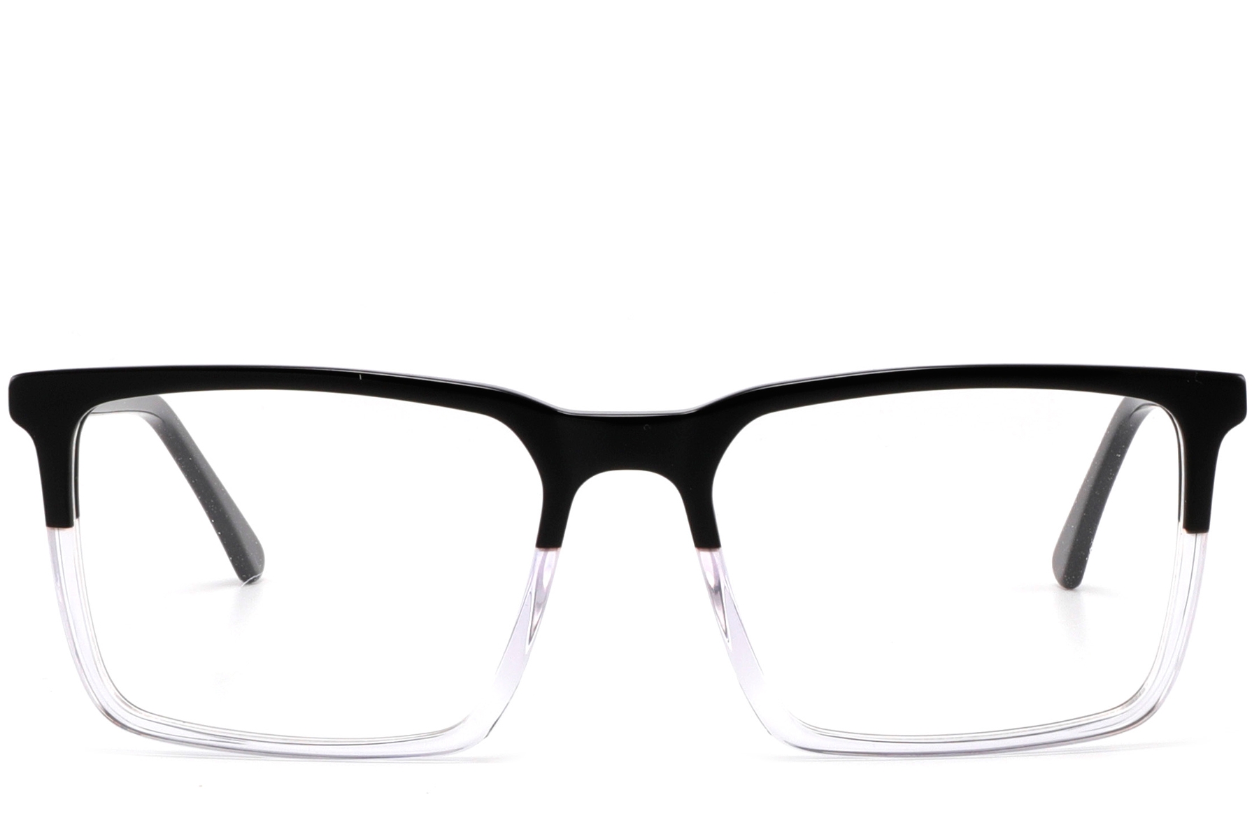 BS2425-0957_Black_Rectangular_Acetate_Glasses_front