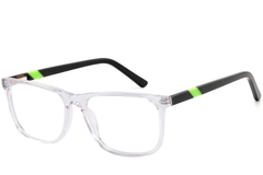 Gafas rectangulares de acetato transparente #BS2425-1005