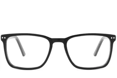 BS2425-1008_Black_Rectangular_Acetate_Glasses_front