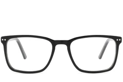 BS2425-1008_Black_Rectangular_Acetate_Glasses_front