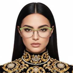 bs2425-1083_green_oval_metal_glasses_model